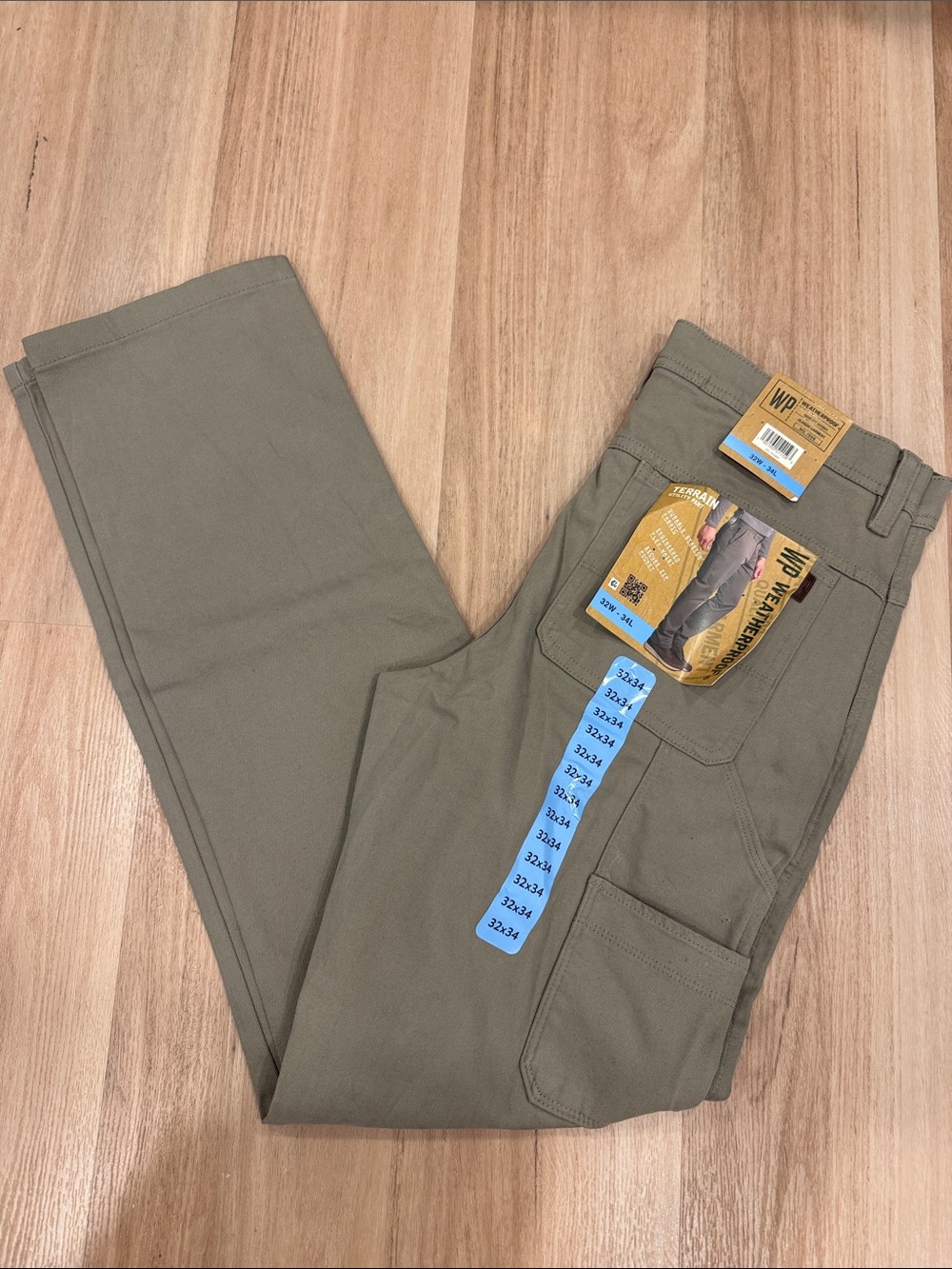 Men's khaki 32x34 weatherproof Utility Pants men’s